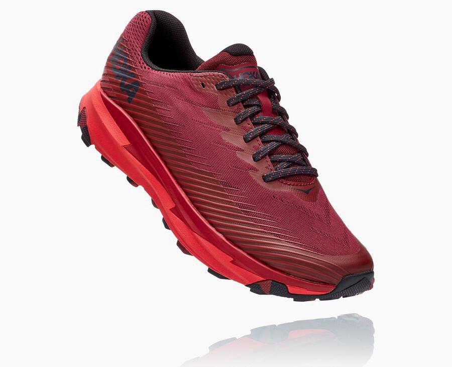 Chaussure Trail Hoka One One Torrent 2 Homme - Rouge - EJK-705291